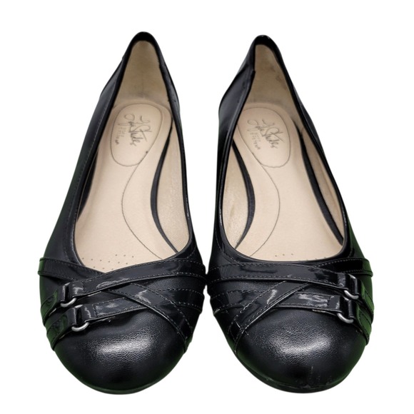 LifeStride Soft System Black Patent Leather Wedge Heels Womens Shoes 10M HG10367 - Picture 6 of 13